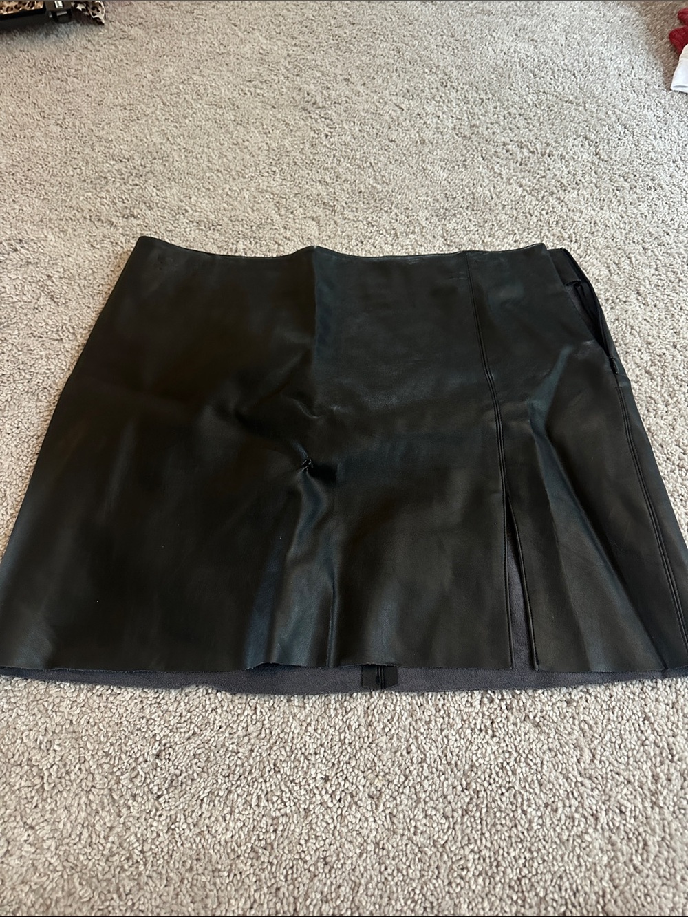 Abbeline Black Faux Leather Mini Skirt